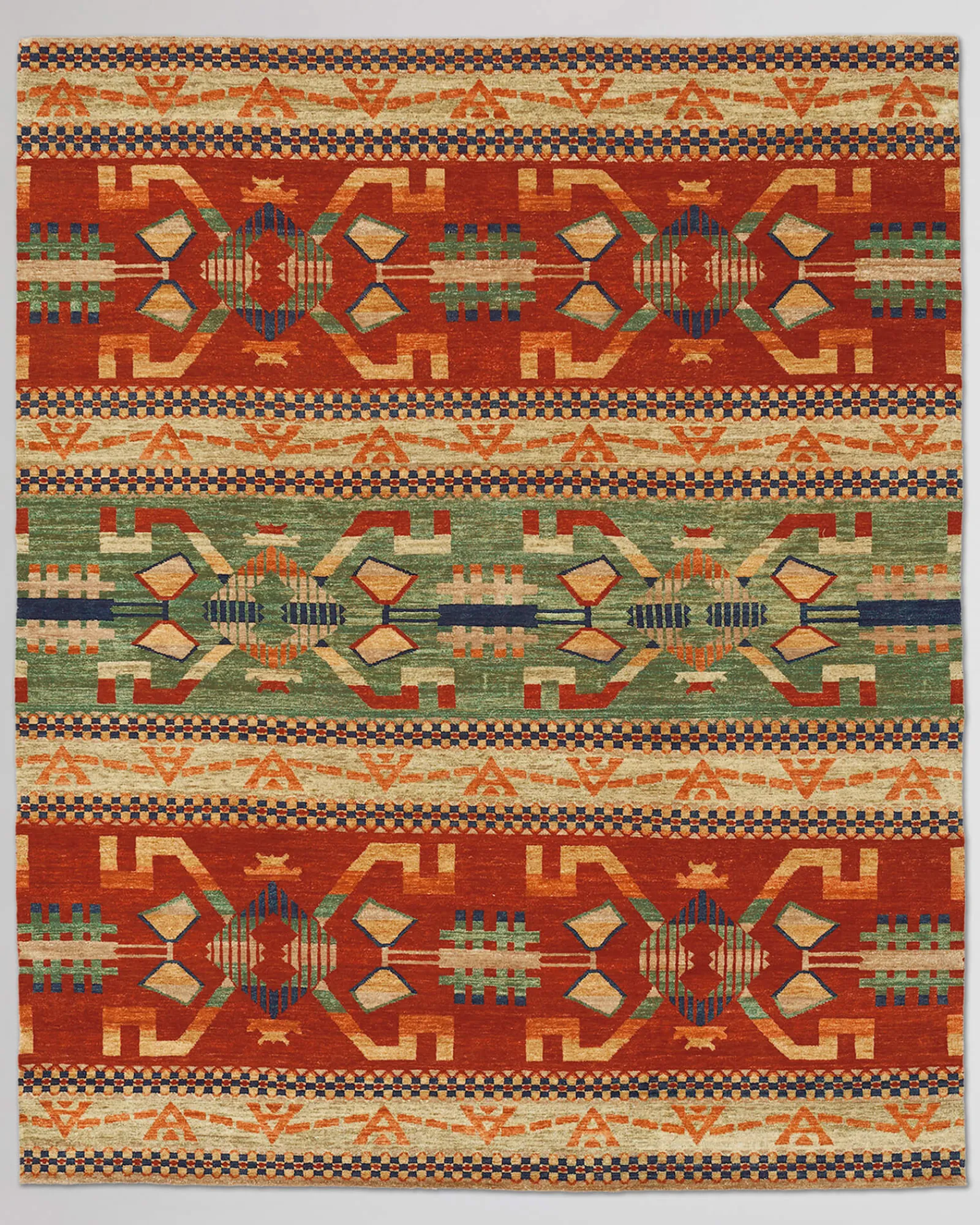 Pendleton ANAZAZI HANDMADE RUG GREEN/RED Hot
