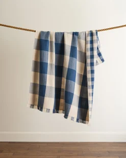 Pendleton BLOCK PLAID ORGANIC COTTON FRINGED THROW ONE SIZE Hot
