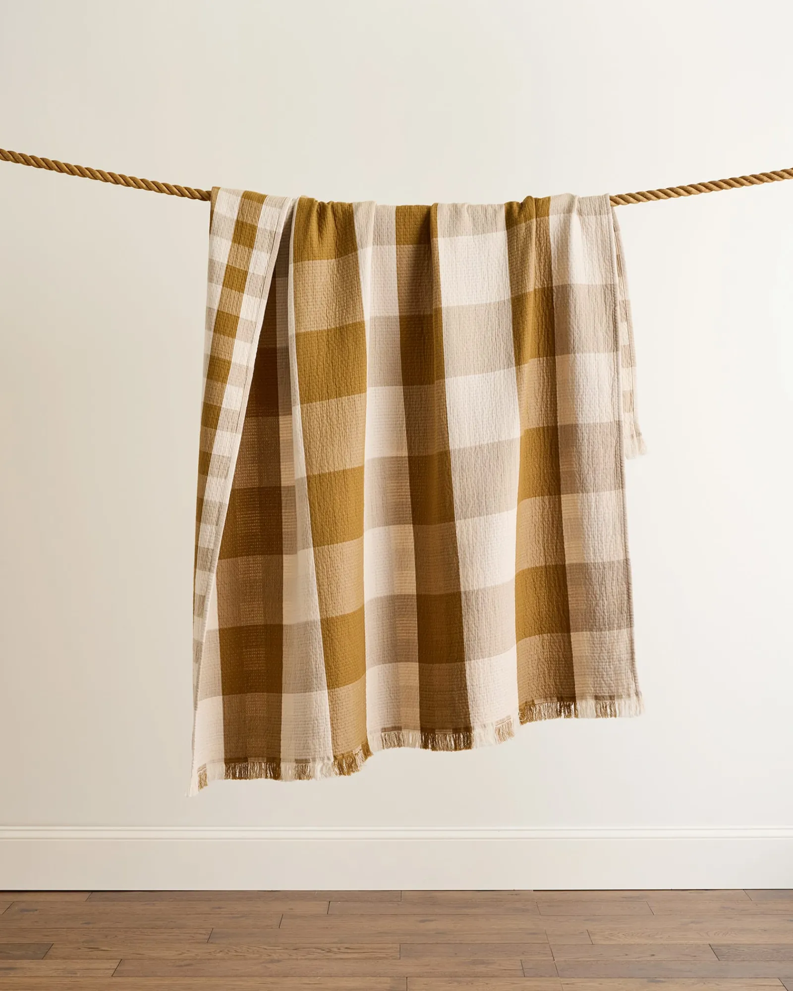 Pendleton BLOCK PLAID ORGANIC COTTON FRINGED THROW ONE SIZE Online