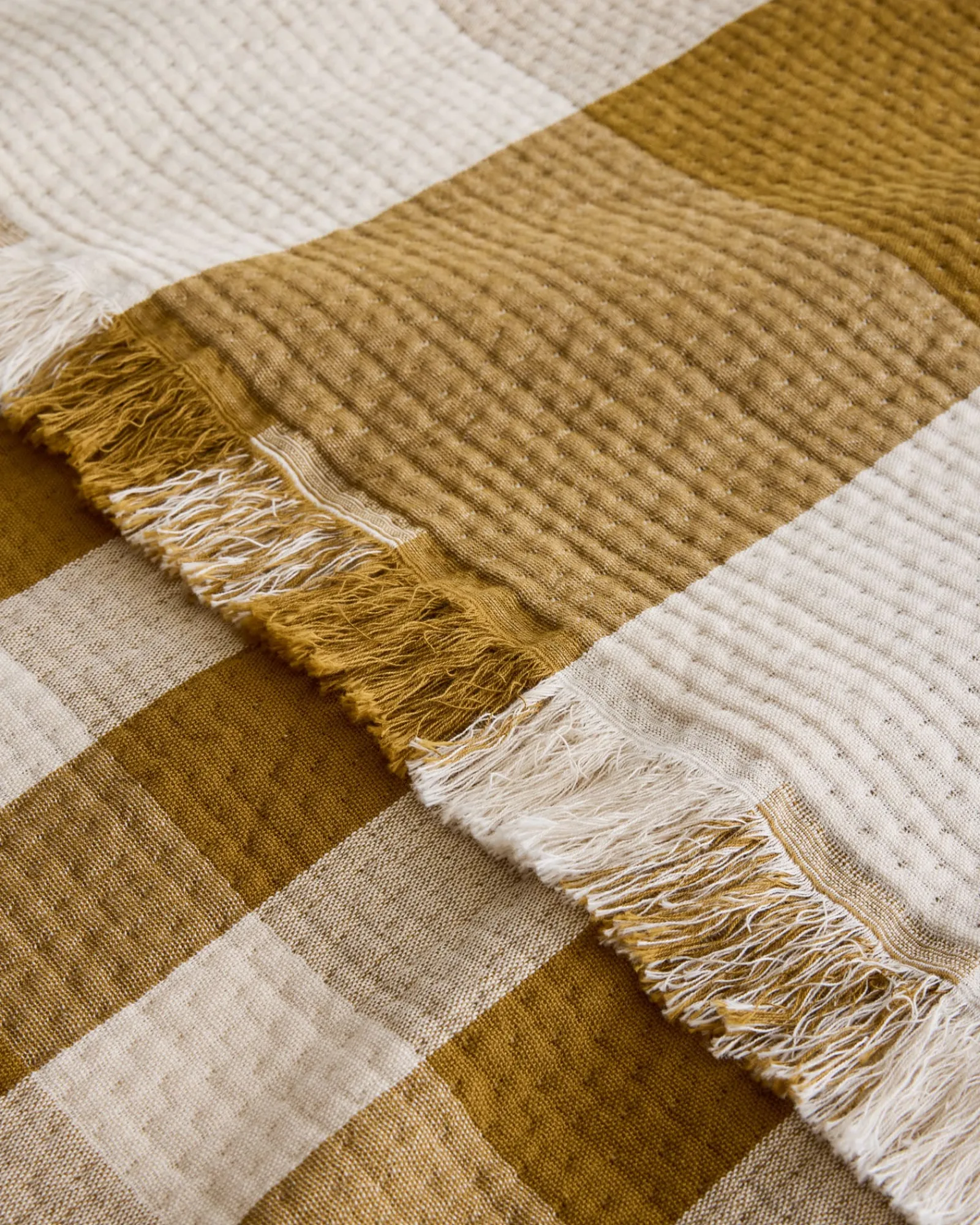 Pendleton BLOCK PLAID ORGANIC COTTON FRINGED THROW ONE SIZE Online