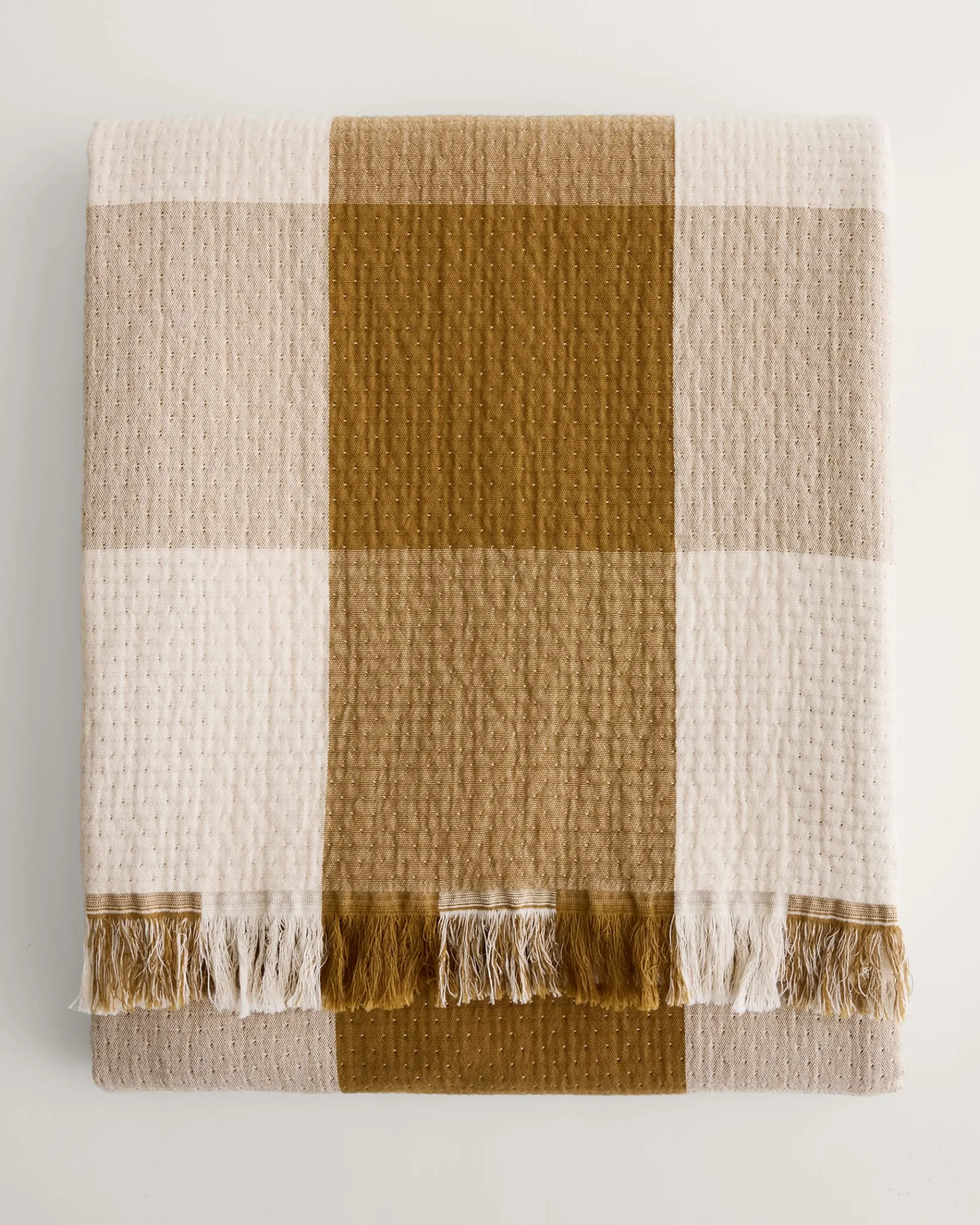 Pendleton BLOCK PLAID ORGANIC COTTON FRINGED THROW ONE SIZE Online