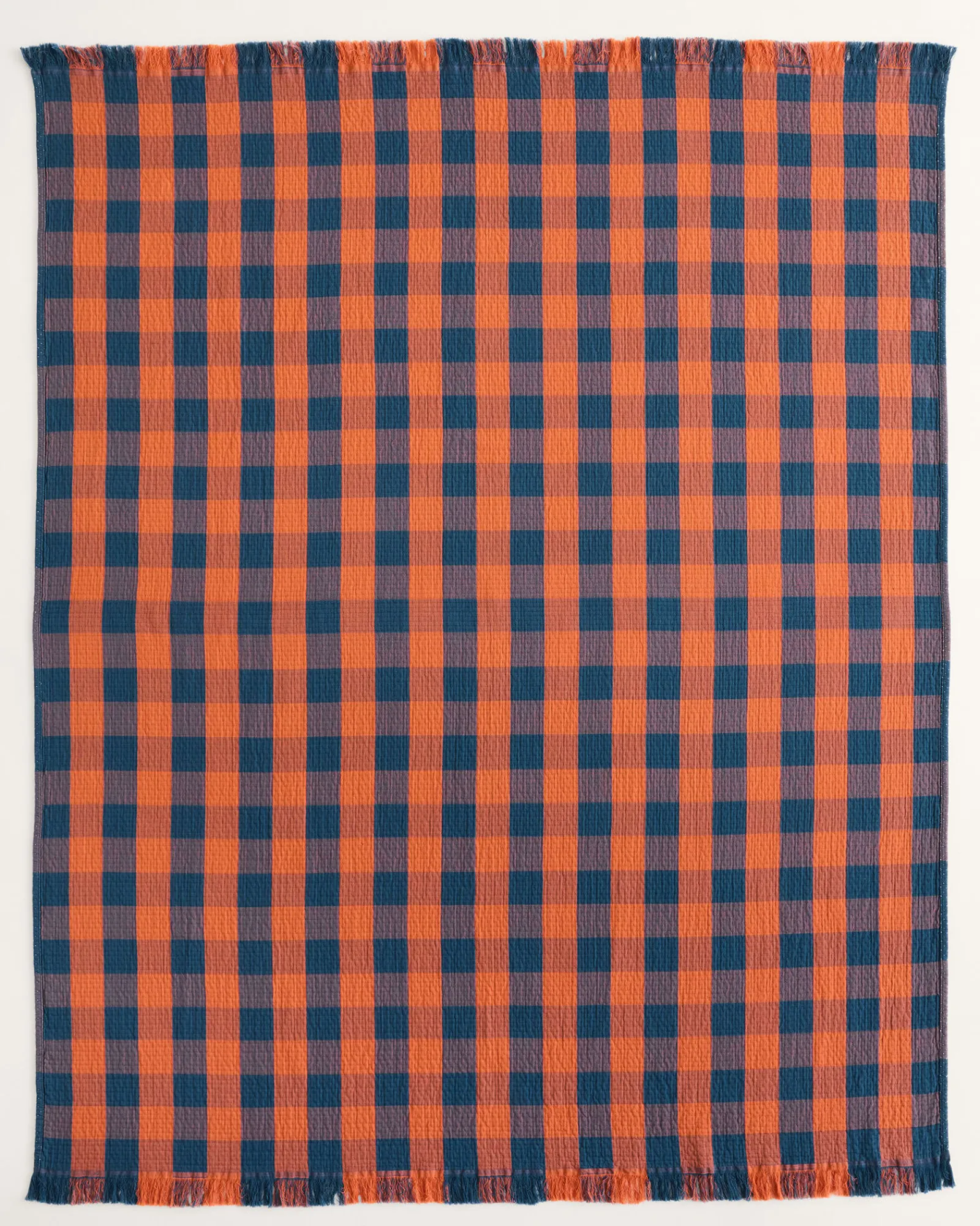 Pendleton BLOCK PLAID ORGANIC COTTON FRINGED THROW ONE SIZE Online