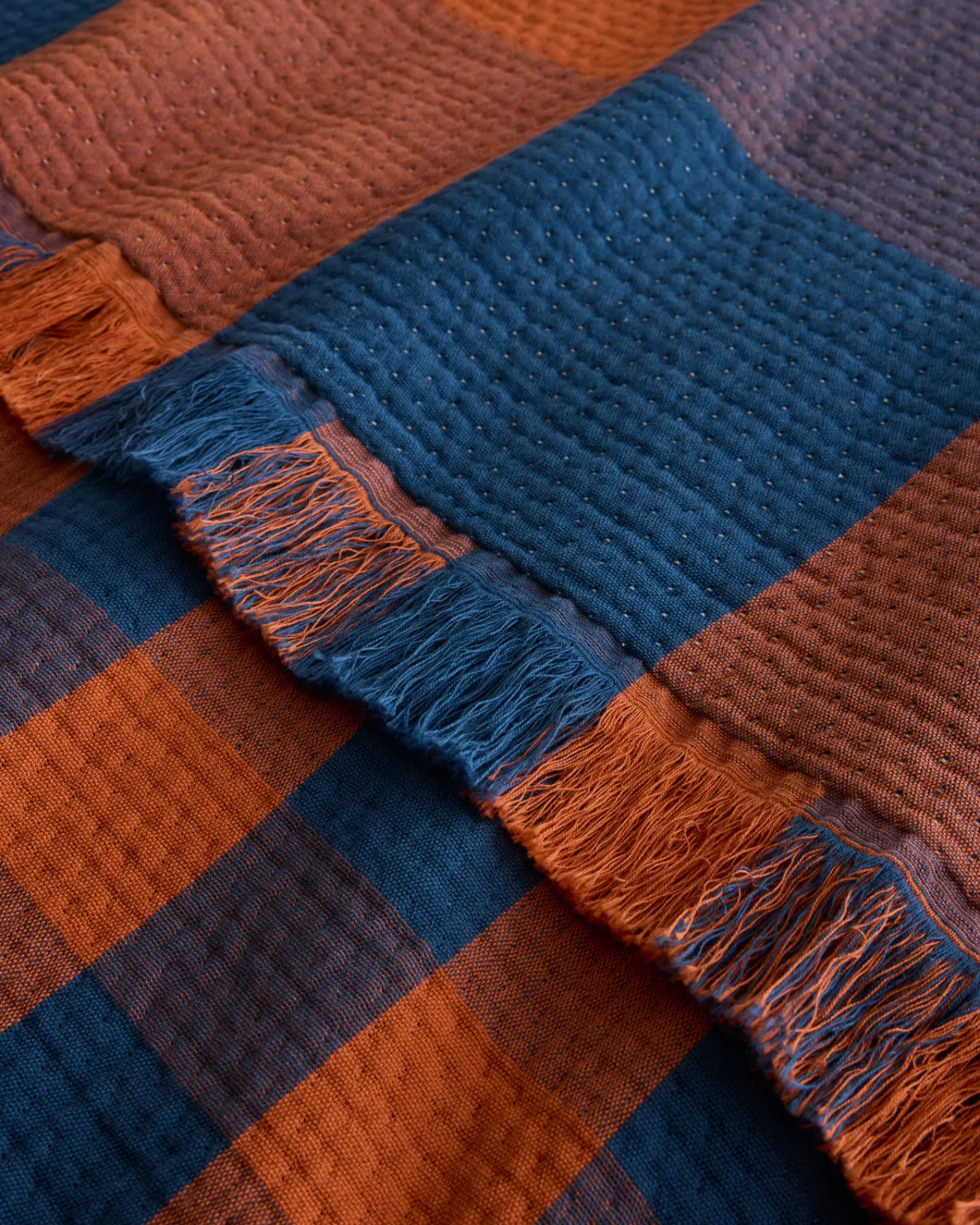 Pendleton BLOCK PLAID ORGANIC COTTON FRINGED THROW ONE SIZE Online
