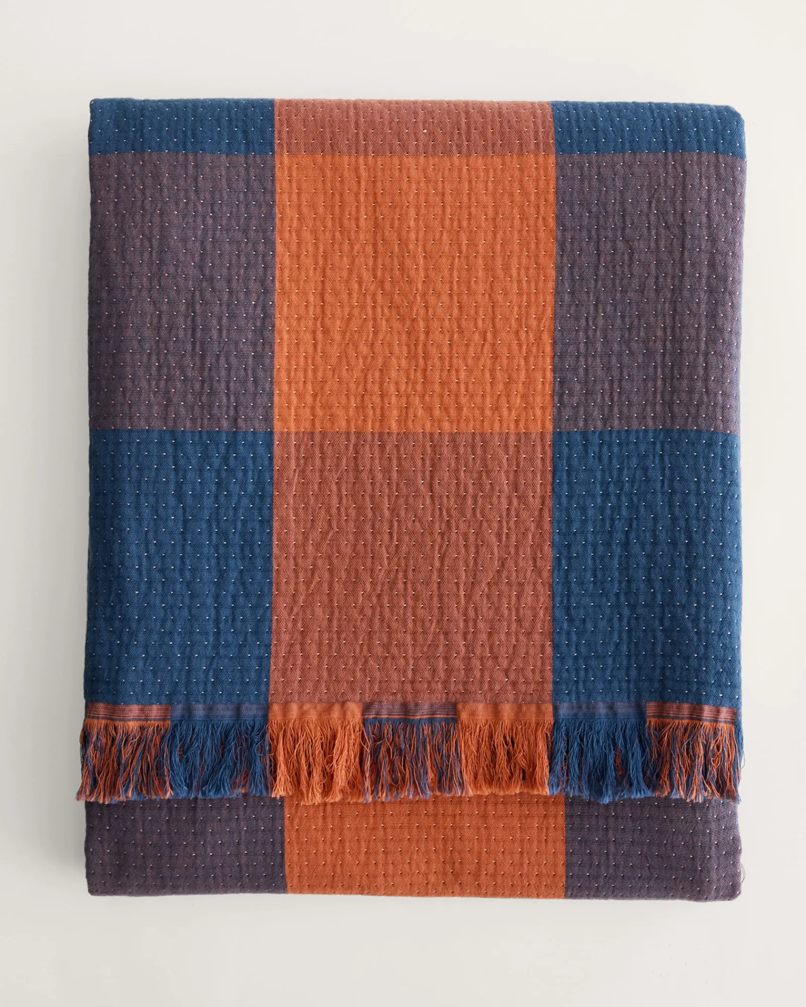 Pendleton BLOCK PLAID ORGANIC COTTON FRINGED THROW ONE SIZE Online