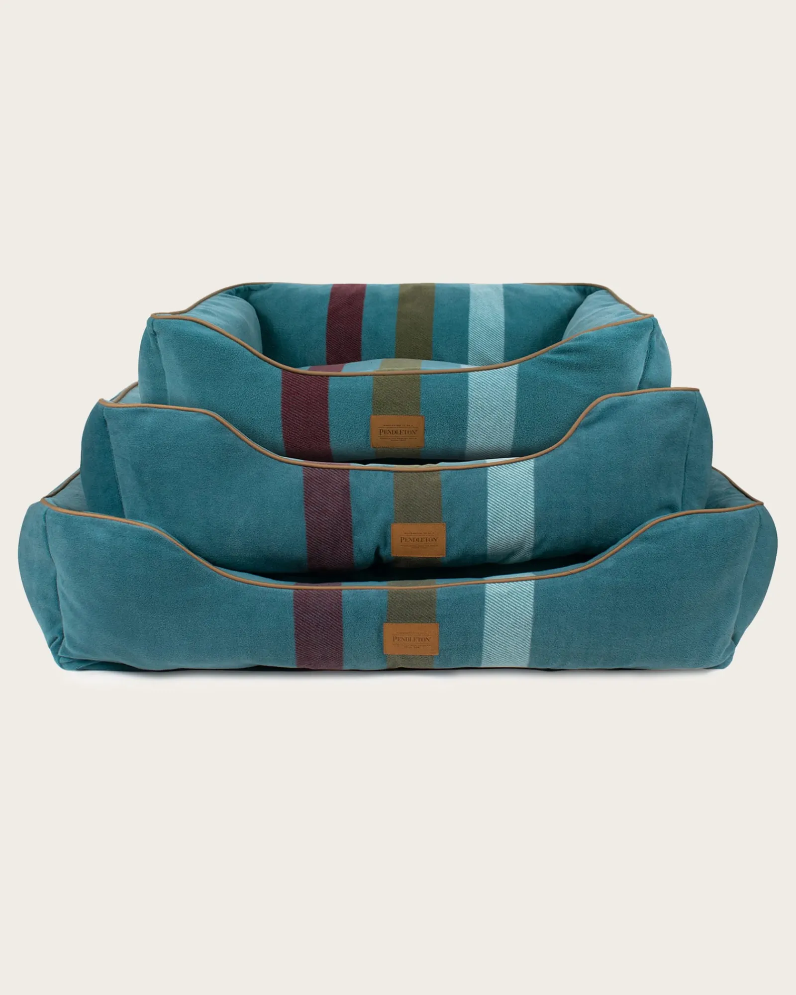 Pendleton CABIN STRIPE PET BED - KUDDLER SHALE MULTI New
