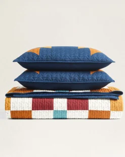 Pendleton CASTLE ROCK PIECED QUILT SET NAVY MULTI Sale