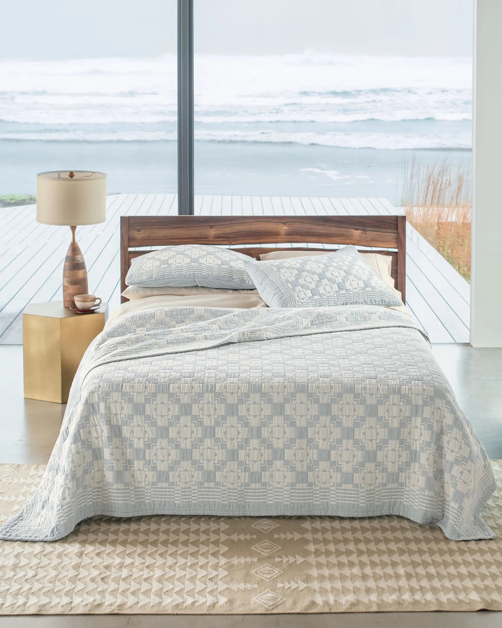 Pendleton CHIEF JOSEPH COTTON MATELASSE COVERLET SLATE Discount