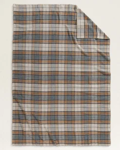 Pendleton ECO-WISE WOOL PLAID/STRIPE BLANKET MISTY RIDGE Online