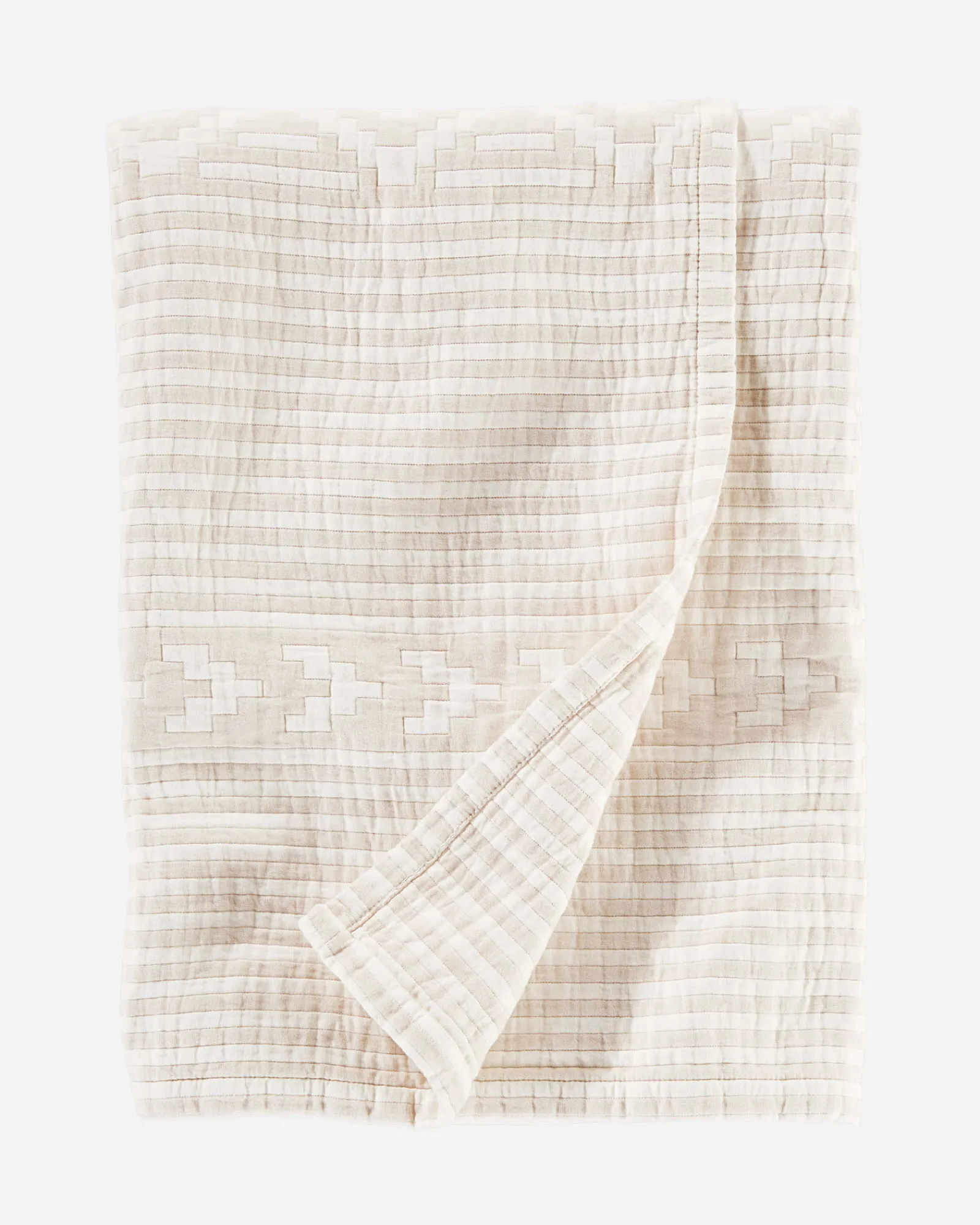 Pendleton GANADO COTTON MATELASSE COVERLET BEIGE Clearance