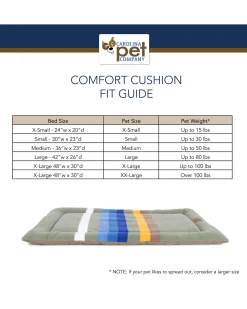 Pendleton NATIONAL PARK PET BED - COMFORT CUSHION GLACIER New
