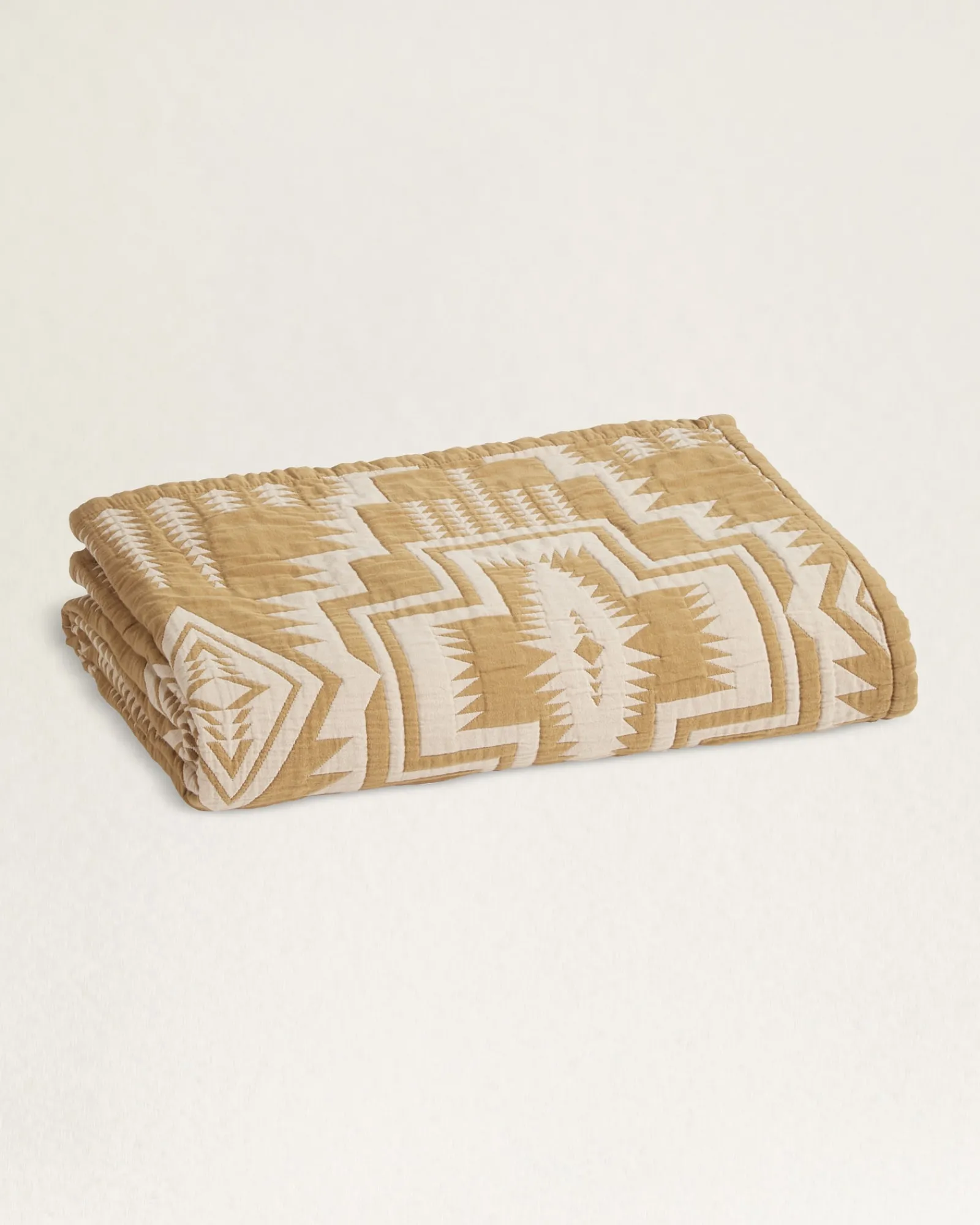 Pendleton HARDING STAR COTTON MATELASSE COVERLET OCHRE Online