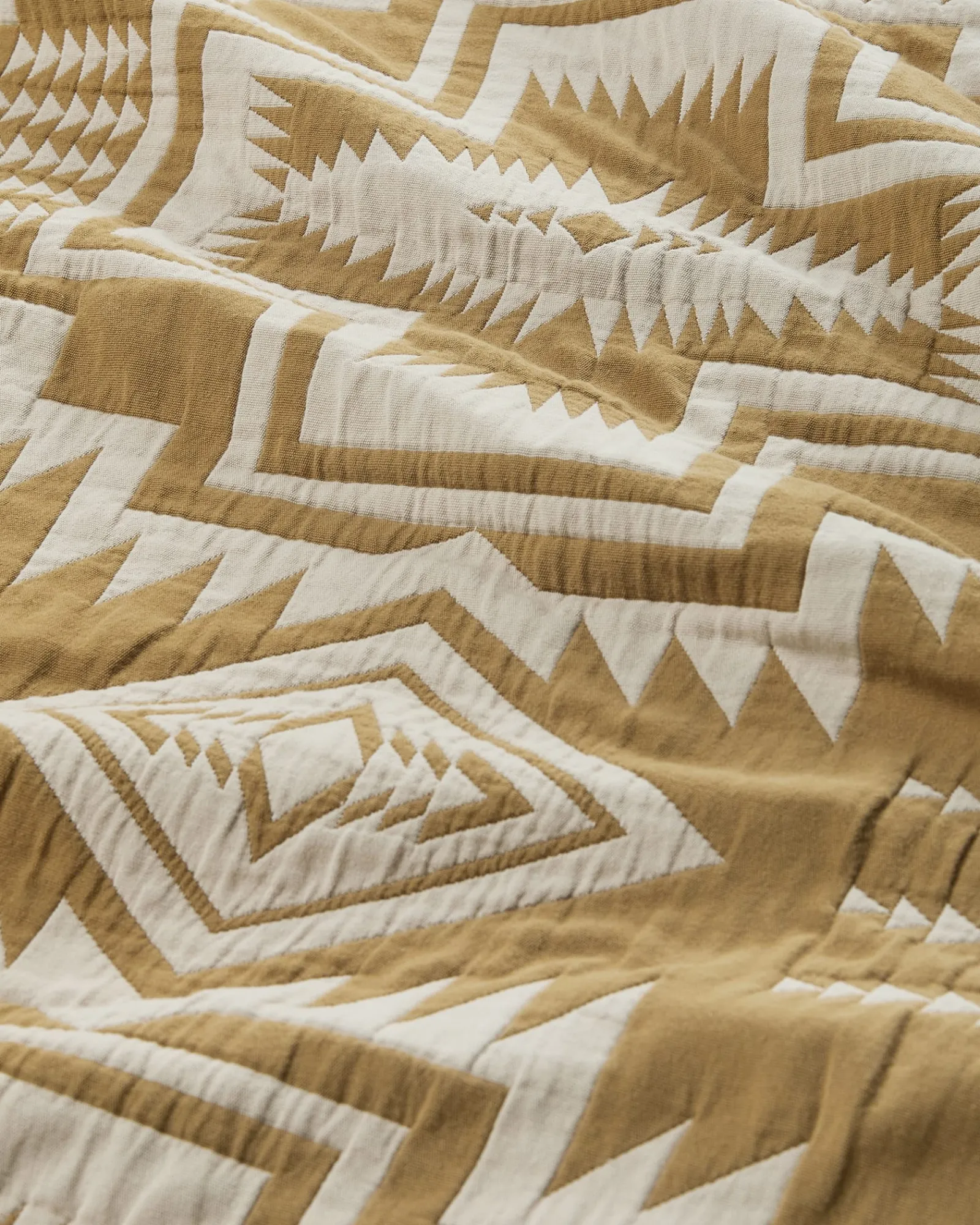 Pendleton HARDING STAR COTTON MATELASSE COVERLET OCHRE Online
