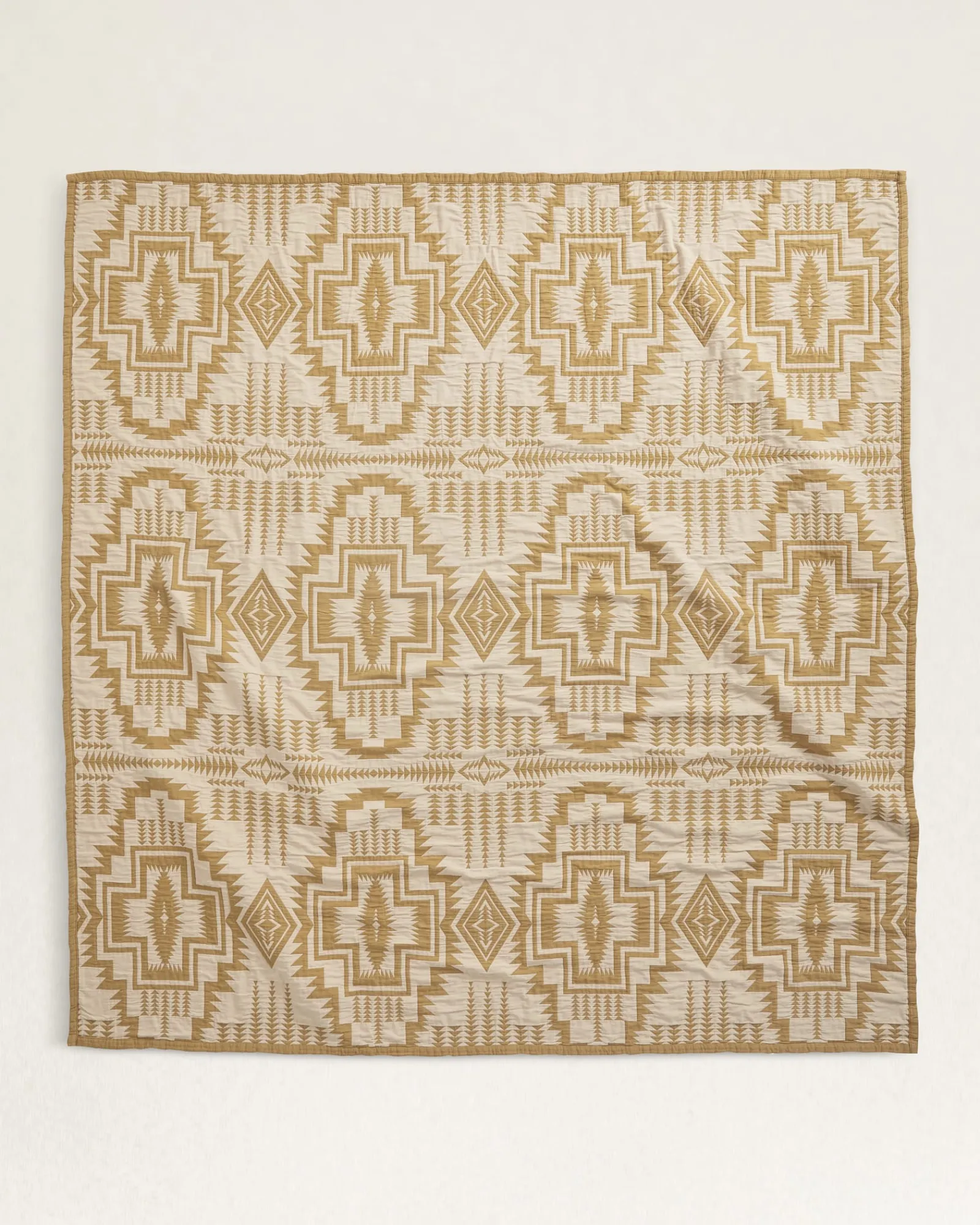 Pendleton HARDING STAR COTTON MATELASSE COVERLET OCHRE Online