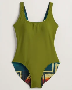 Pendleton HARDING WOMEN'S REVERSIBLE ONE-PIECE SWIMSUIT CENTURY HARDING/AVOCADO Outlet
