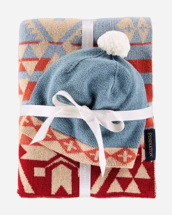 Pendleton KNIT BABY BLANKET WITH BEANIE ONE SIZE New