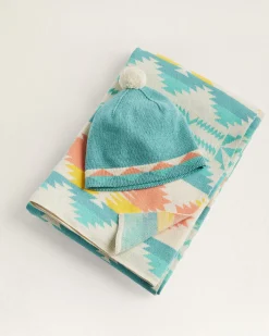 Pendleton KNIT BABY BLANKET WITH BEANIE ONE SIZE Outlet