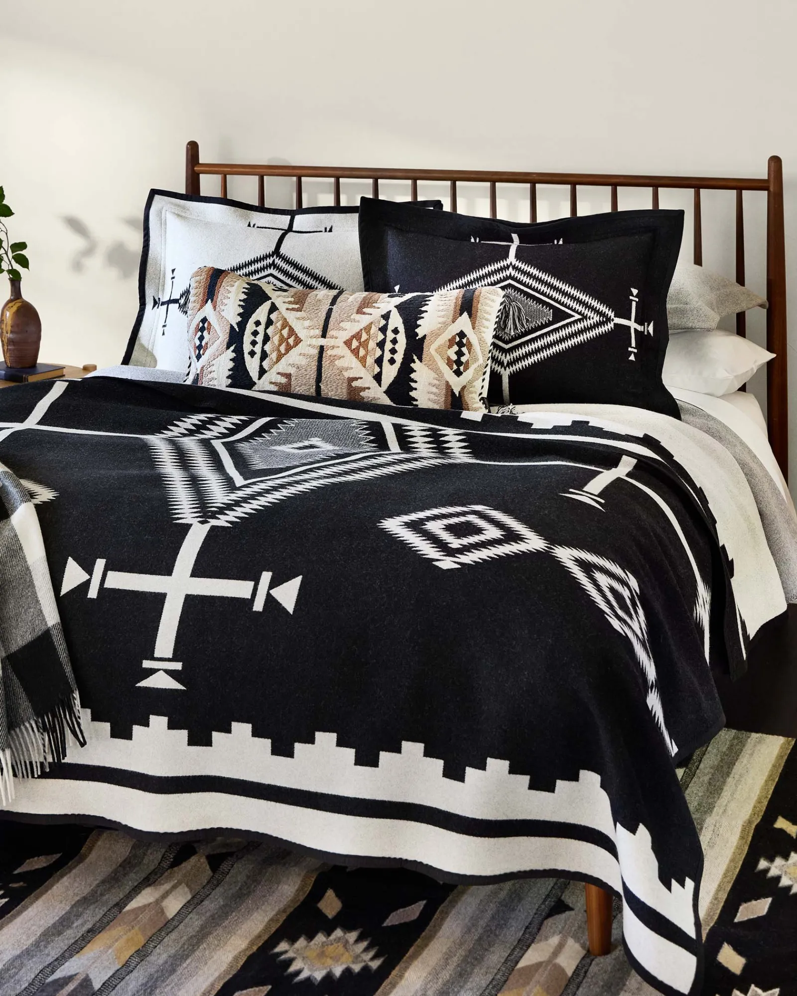Pendleton LOS OJOS BLANKET BLACK/ WHITE New