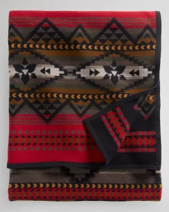 Pendleton LOST TRAIL BLANKET RED/BLACK New