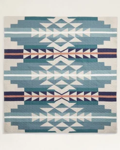 Pendleton MEDICINE BOW PIECED QUILT SET TAN/BLUE MULTI Outlet
