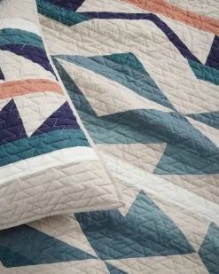Pendleton MEDICINE BOW PIECED QUILT SET TAN/BLUE MULTI Outlet