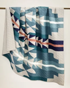 Pendleton MEDICINE BOW PIECED QUILT SET TAN/BLUE MULTI Outlet