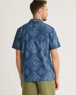 Pendleton MEN'S ALOHA COTTON CAMP SHIRT NAVY HARDING New