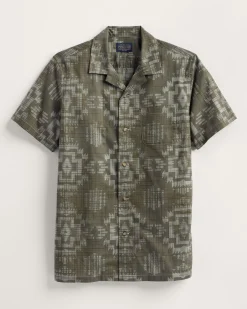 Pendleton MEN'S ALOHA COTTON CAMP SHIRT OLIVE HARDING Clearance