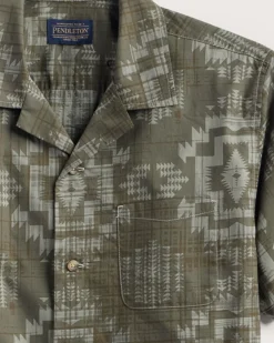 Pendleton MEN'S ALOHA COTTON CAMP SHIRT OLIVE HARDING Clearance