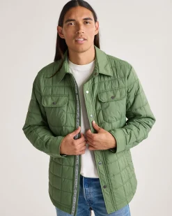 Pendleton MEN'S ARROYO CRINKLE QUILTED SHIRT JACKET GREEN VINE New
