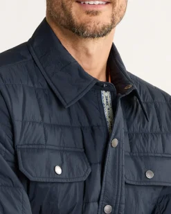 Pendleton MEN'S ARROYO CRINKLE QUILTED SHIRT JACKET MIDNIGHT Fashion