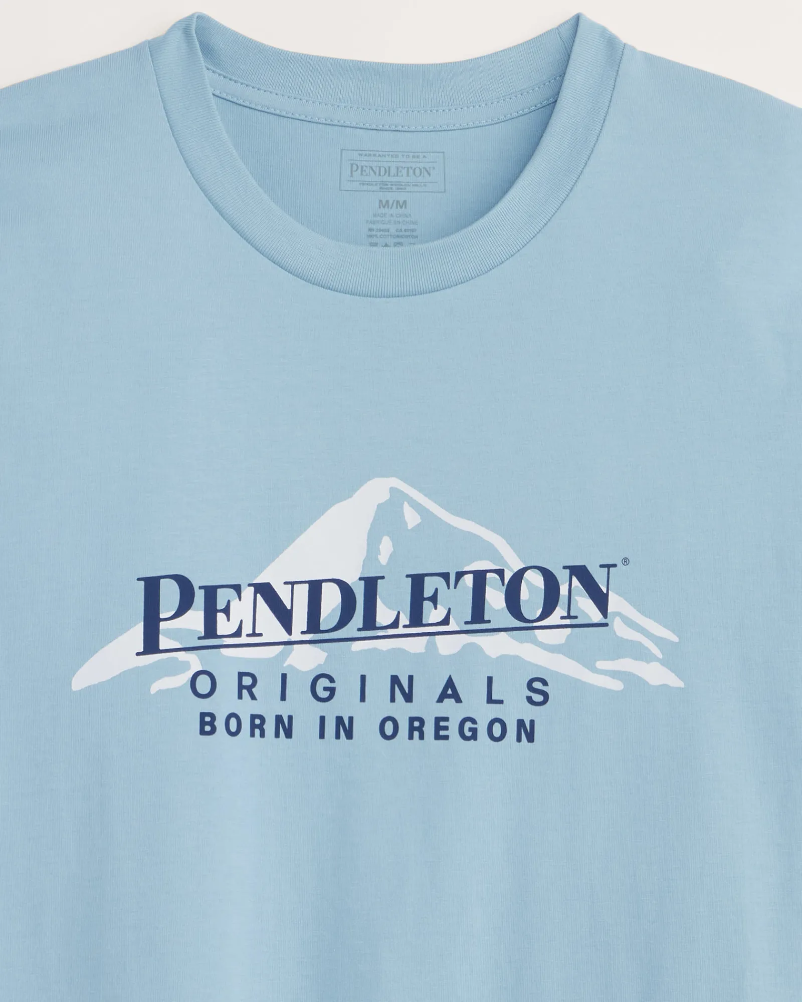 Pendleton MEN'S BORN IN OREGON GRAPHIC TEE PALE BLUE/NAVY Sale