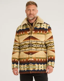 Pendleton MEN'S BROWNSVILLE SHEARLING COLLAR COAT REGULAR New