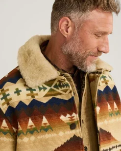 Pendleton MEN'S BROWNSVILLE SHEARLING COLLAR COAT REGULAR New