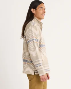 Pendleton MEN'S DOUBLESOFT DOVER QUARTER ZIP TAUPE CASCADIA New
