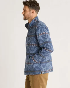 Pendleton MEN'S DOUBLESOFT DOVER QUARTER ZIP NAVY HARDING STAR Discount