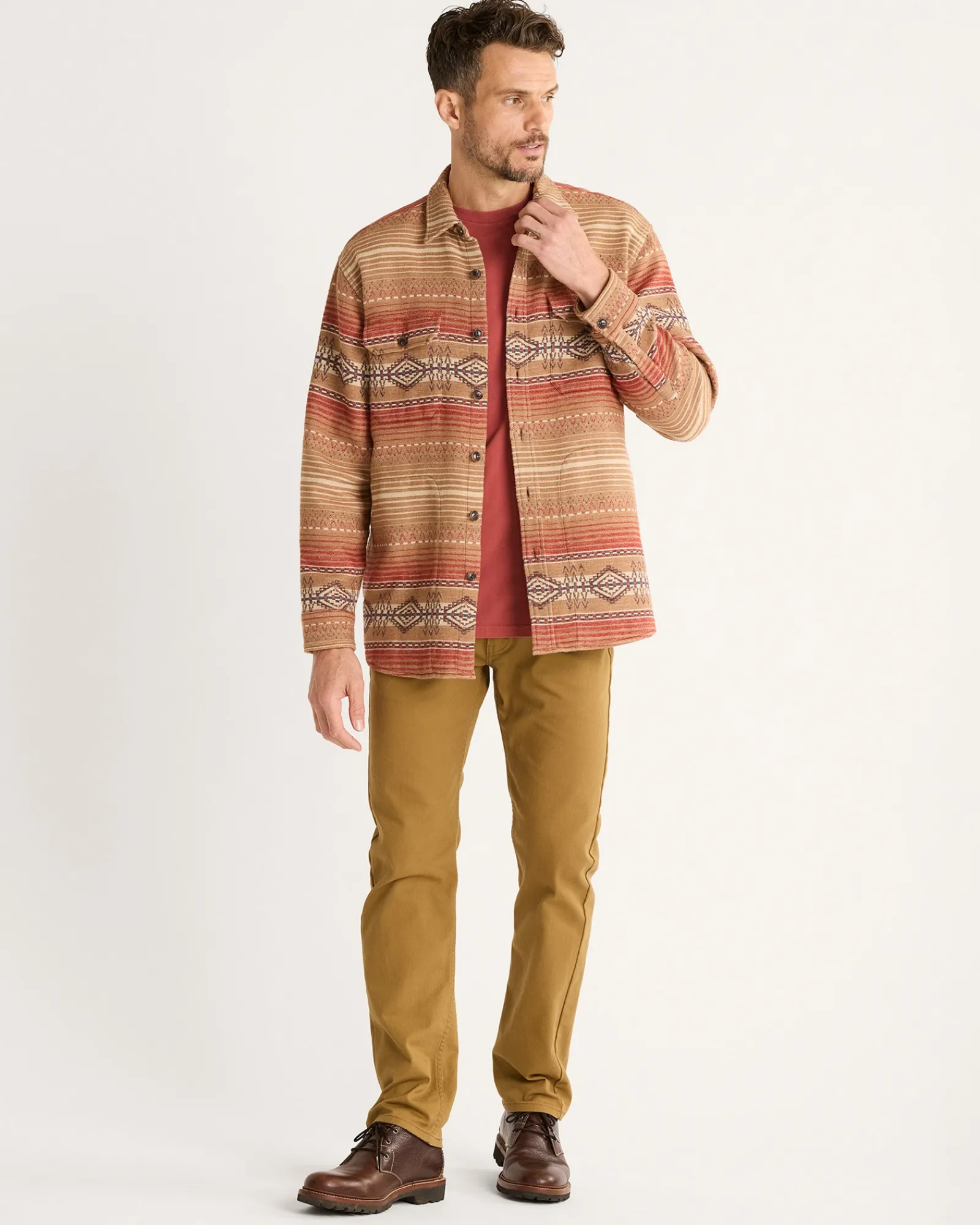 Pendleton MEN'S DOUBLESOFT DRIFTWOOD SHIRT TAN BEACON ROCK Hot