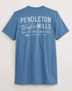 Pendleton MEN'S LOGO GRAPHIC TEE STEEL/LIGHT BLUE Clearance