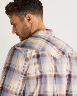 Pendleton MEN'S LONG-SLEEVE BISHOP COTTON SHIRT BROWN MULTI PLAID Outlet