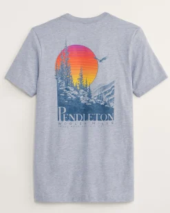 Pendleton MEN'S OUTDOOR SUNSET GRAPHIC TEE ATHLETIC HEATHER/GREY Discount