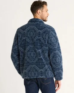 Pendleton MEN'S PASCO ZIP-FRONT FLEECE JACKET BLUE HARDING STAR Sale