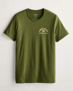 Pendleton MEN'S BISON GRAPHIC TEE MILITARY GREEN/MULTI Outlet