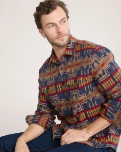 Pendleton MEN'S UK HARDING CHAMOIS SHIRT NAVY New