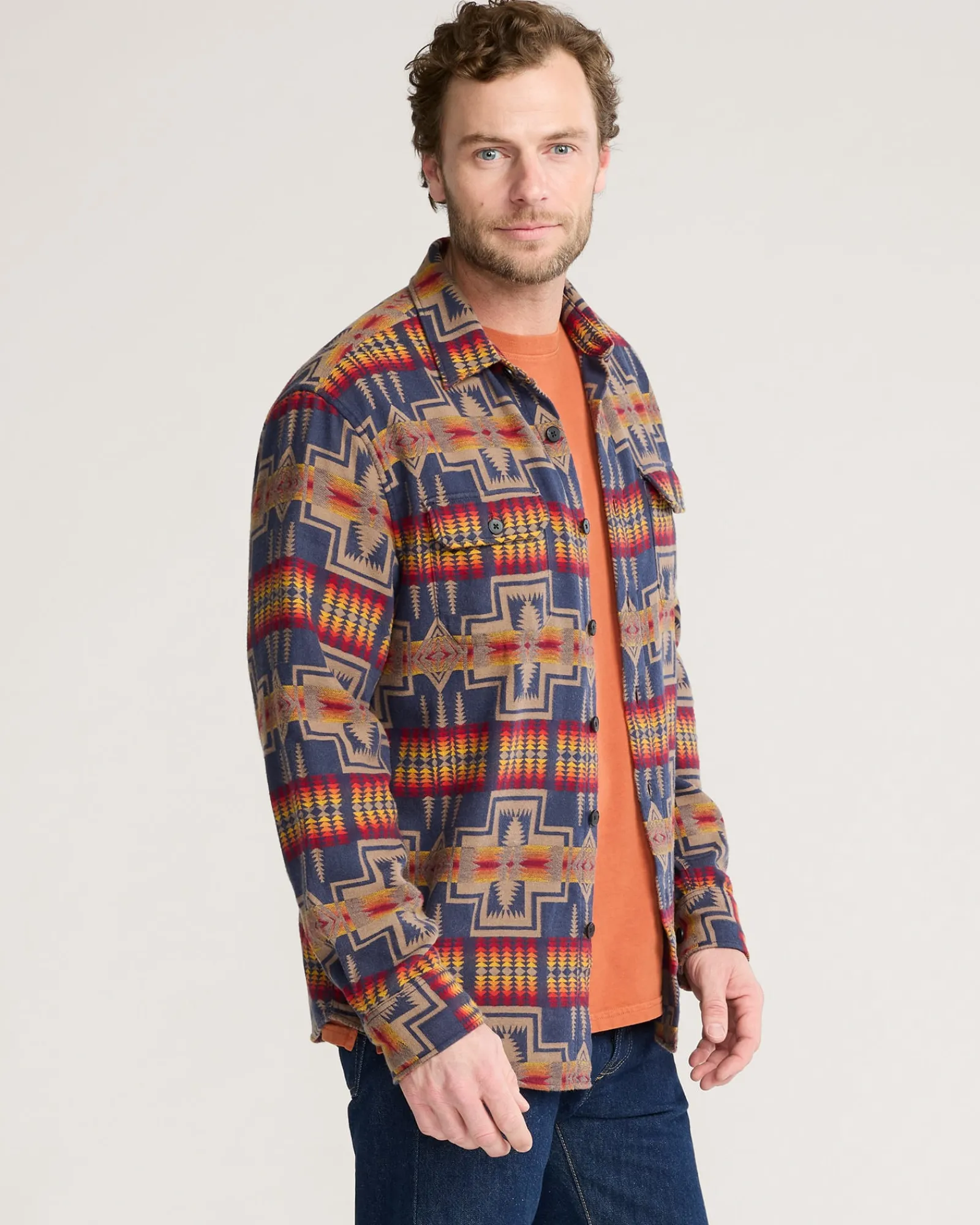 Pendleton MEN'S UK HARDING CHAMOIS SHIRT NAVY New