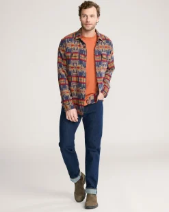 Pendleton MEN'S UK HARDING CHAMOIS SHIRT NAVY New