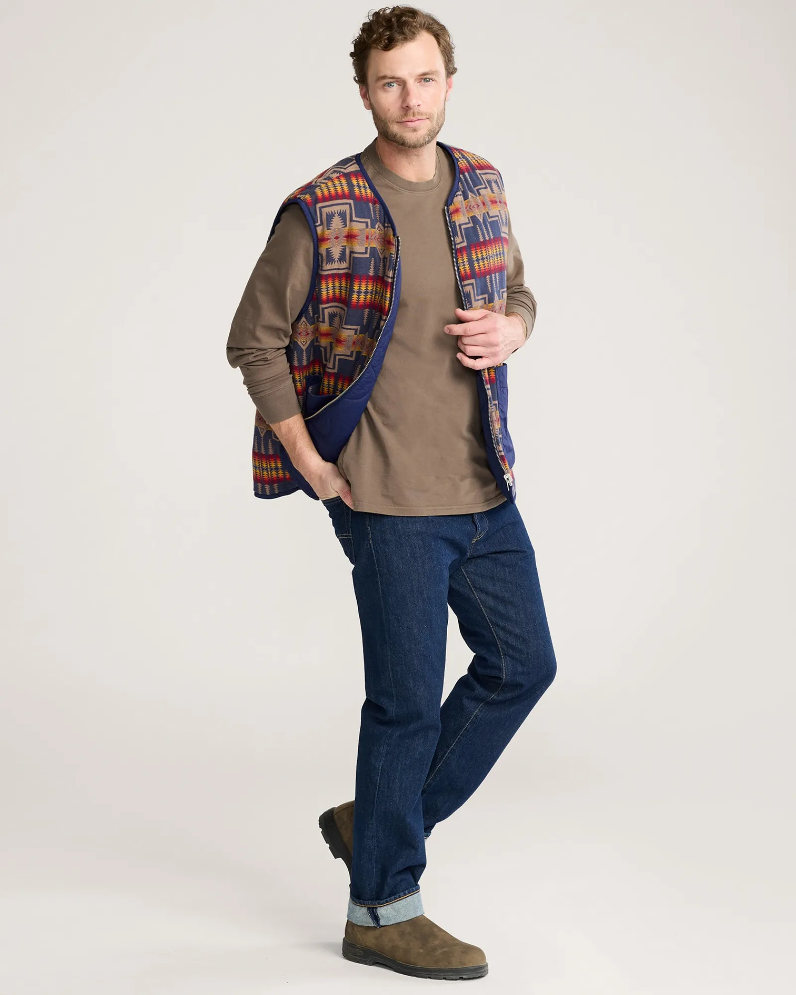 Pendleton MEN'S UK HARDING REVERSIBLE QUILTED VEST NAVY Online