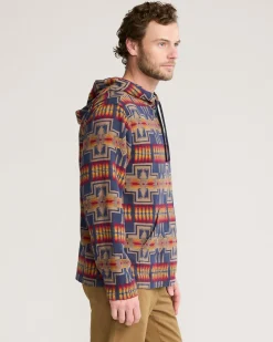 Pendleton MEN'S UK HARDING CHAMOIS HOODIE NAVY Best
