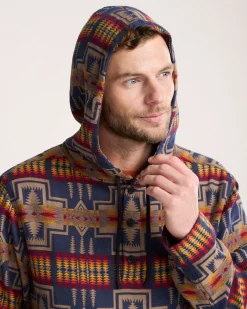 Pendleton MEN'S UK HARDING CHAMOIS HOODIE NAVY Best
