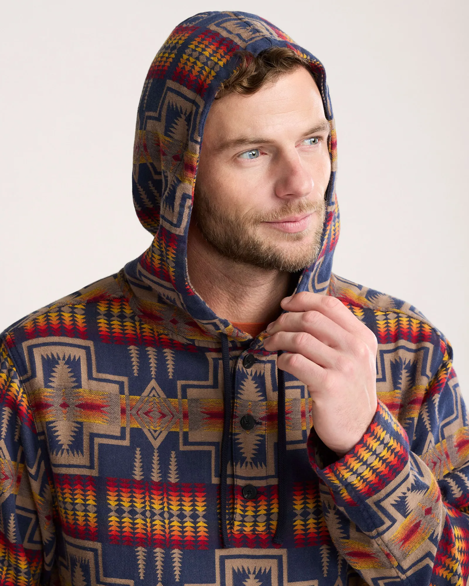 Pendleton MEN'S UK HARDING CHAMOIS HOODIE NAVY Best
