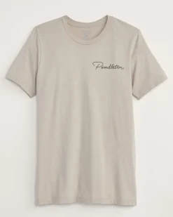 Pendleton MEN'S WHISKY ROPE LOGO GRAPHIC TEE TAN/CHARCOAL Fashion