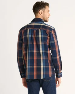 Pendleton MEN'S PLAID ARCADIA FLANNEL SHIRT NAVY MULTI PLAID Sale